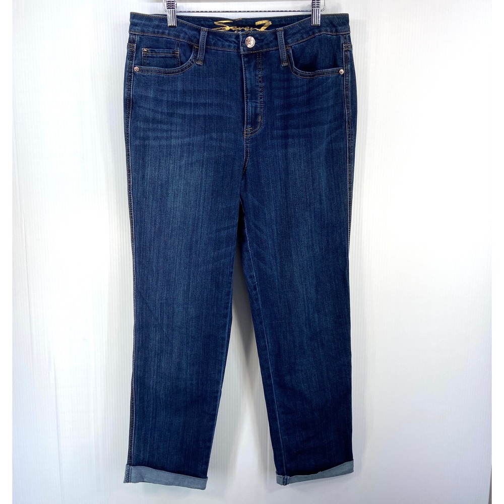 Seven7 Weekend‎ Easy Fit Boyfriend Blue Denim Jeans Womens 10